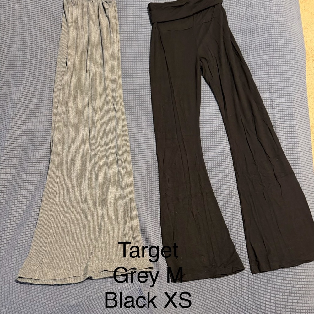 Target Women's Wide Leg Pants in Gray and Black